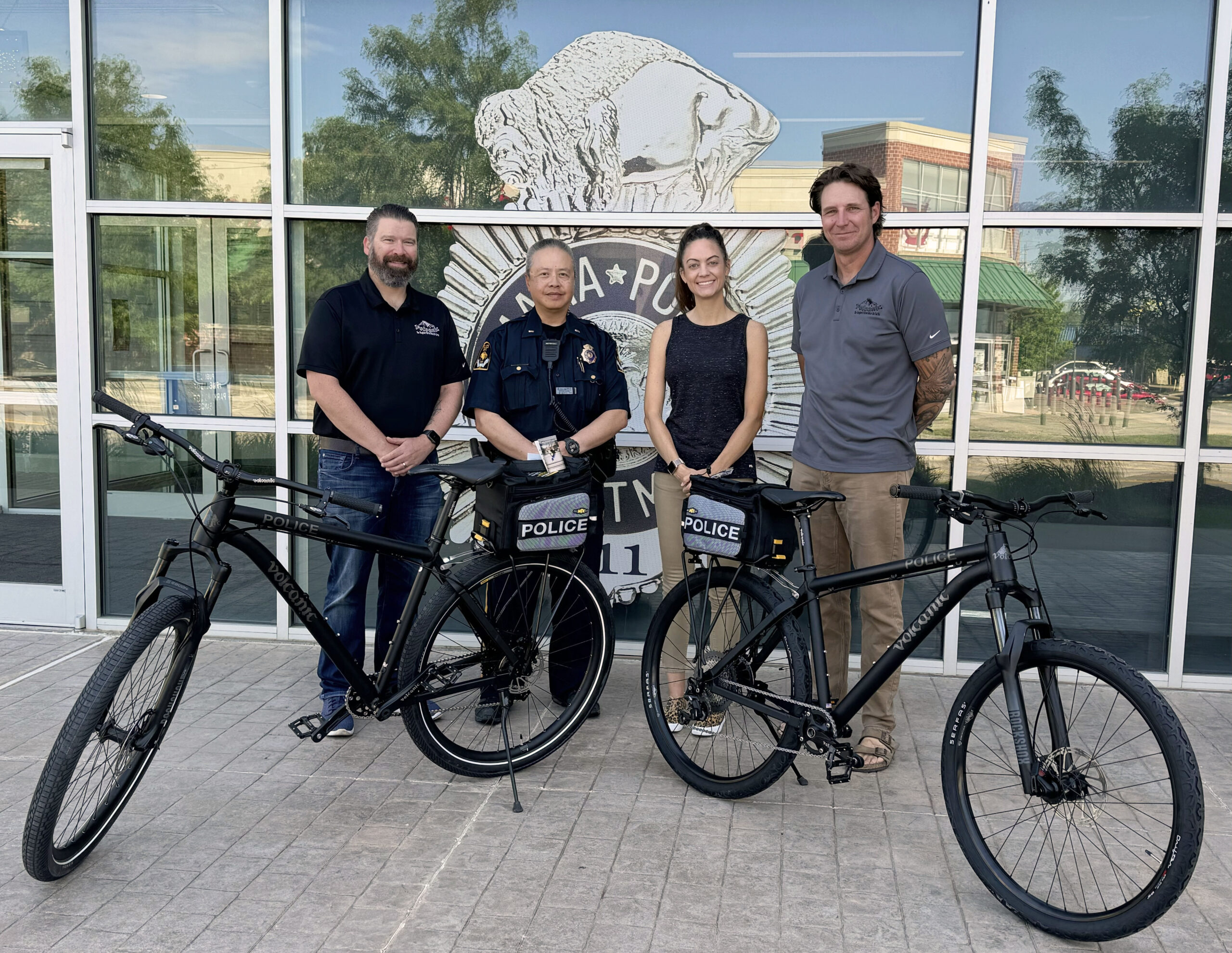 Image of Volcanic Bikes presentation to the Omaha Police Foundation